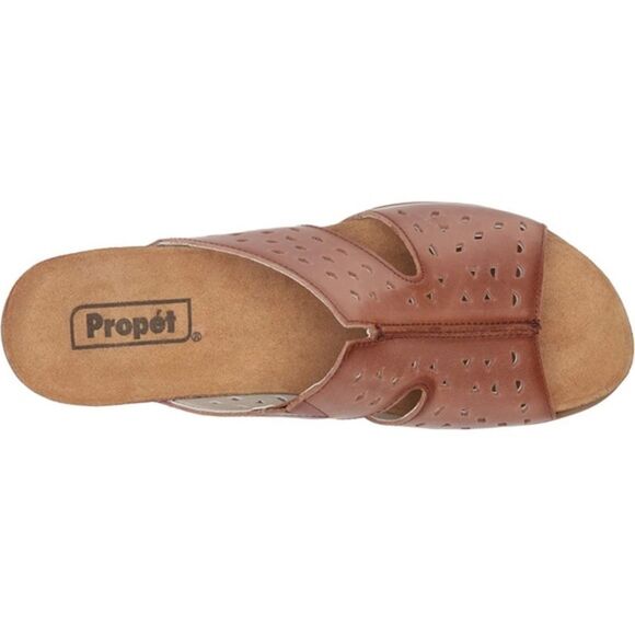 Propet Women's Fionna Slide Sandal, Brown, 7.5 - Picture 3 of 9